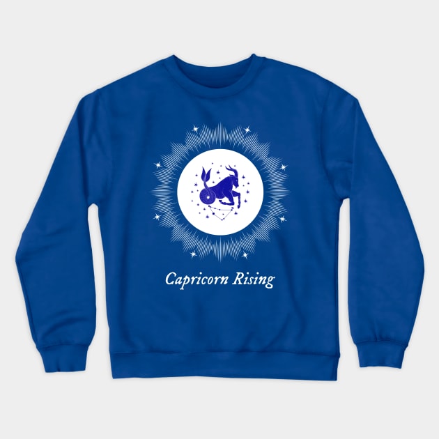 Capricorn Rising Astrology Chart Zodiac Sign Ascendant Crewneck Sweatshirt by Witchy Ways